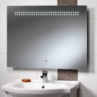 Western Mirror with LED Lights, Shaver Socket & Rear Anti-Mist
Pad - 800 x 600mm

